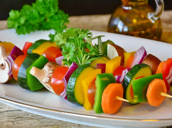 Grilled vegetables with olive oil